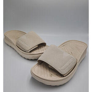 Size 13 - VIONIC Rejuvenate Suede Recovery Platform Arch Support Slide Cream
